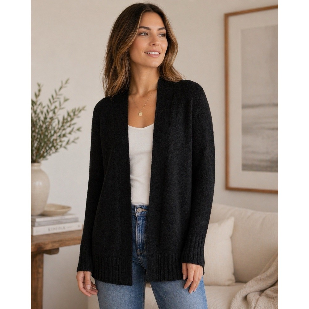 Cable‎ & Guage Black Cardigan Sweater Sz S